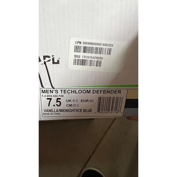 APL Mens Techloom Defender Size 7.5 Vanilla/Midnight/Ice Blue High Top Shoes NIB - Picture 12 of 12